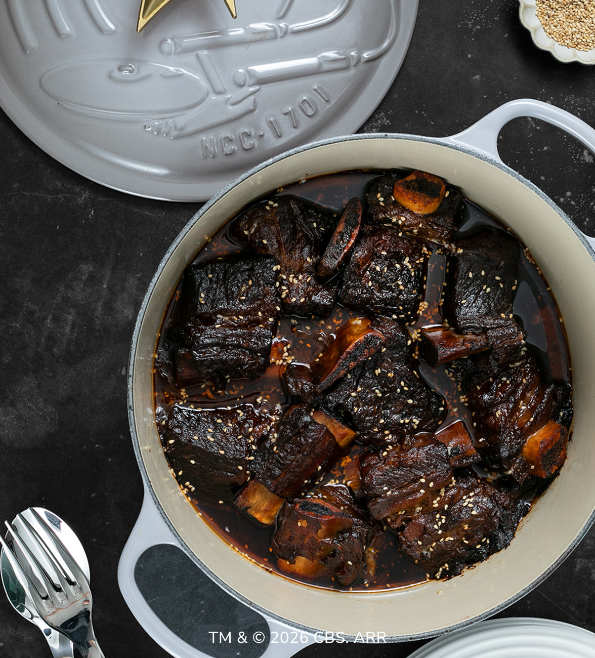 Slow Braised Short Ribs with Malted Caraway and Onion